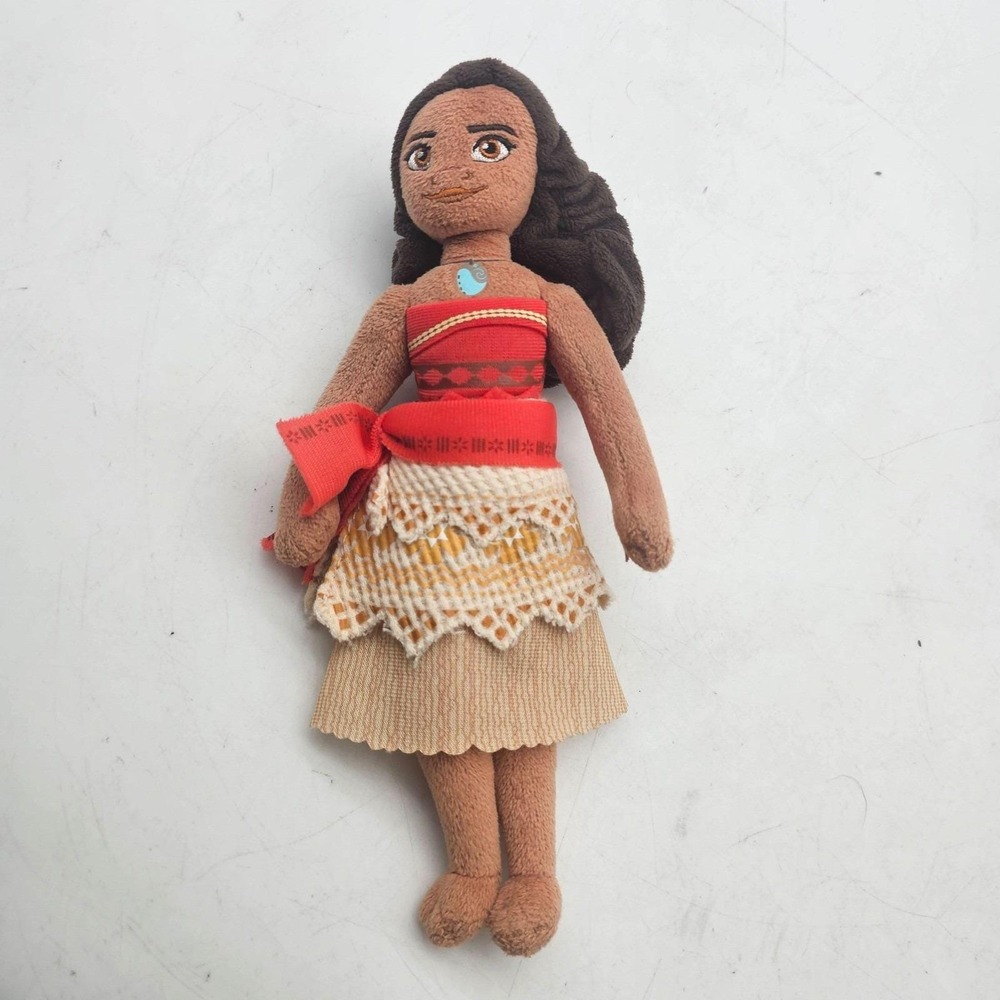Disney Princess Moana Plush Doll Stuffed Toy 9" Just Play Brown Dress
